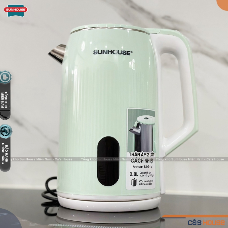 Ấm siêu tốc 2.8L 2 lớp Sunhouse SHD1364 - 1500W